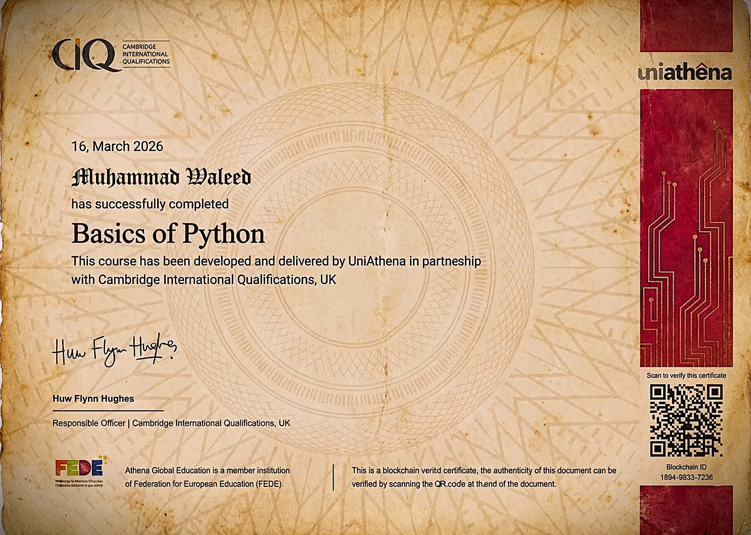 Data Science Certificate